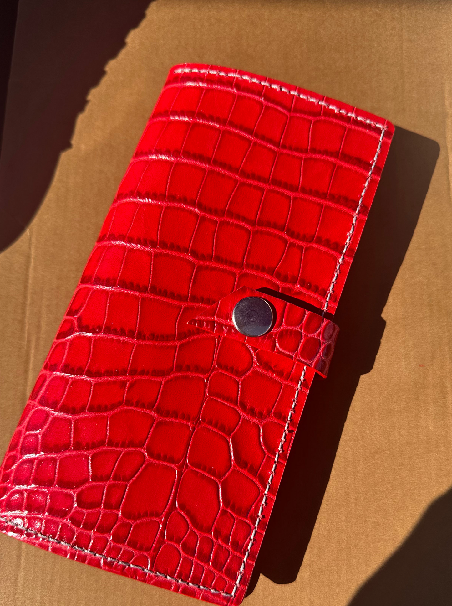 WOMEN RED- CROC WALLET
