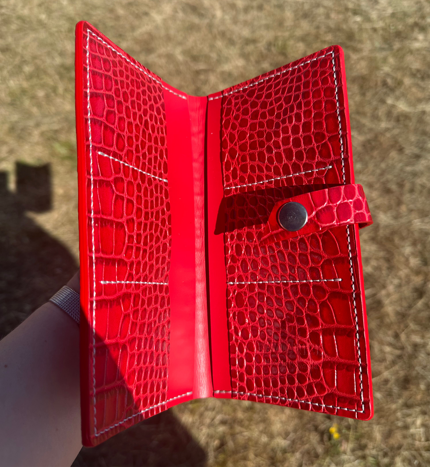 WOMEN RED- CROC WALLET