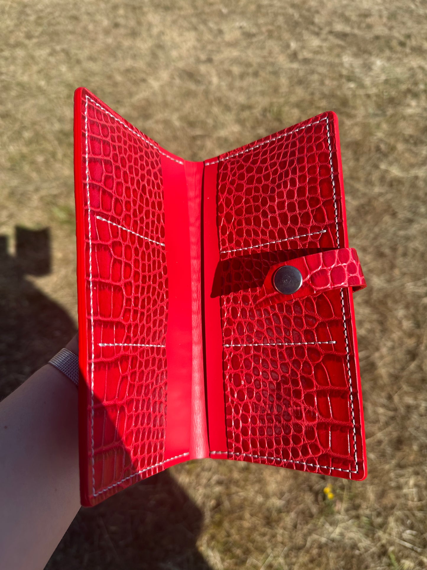 WOMEN RED- CROC WALLET