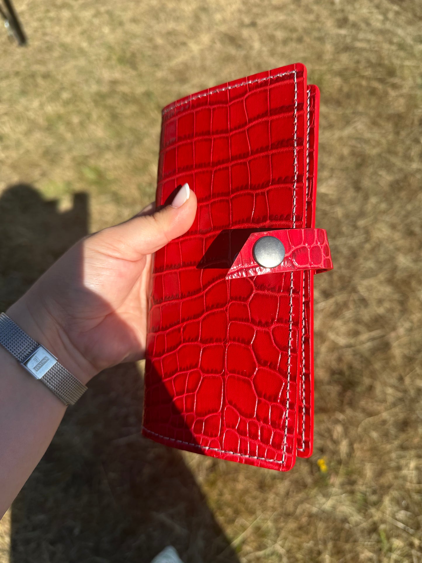 WOMEN RED- CROC WALLET