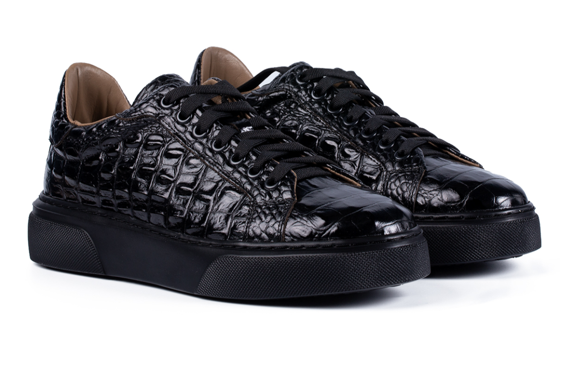 BLACK CROCO SNEAKER