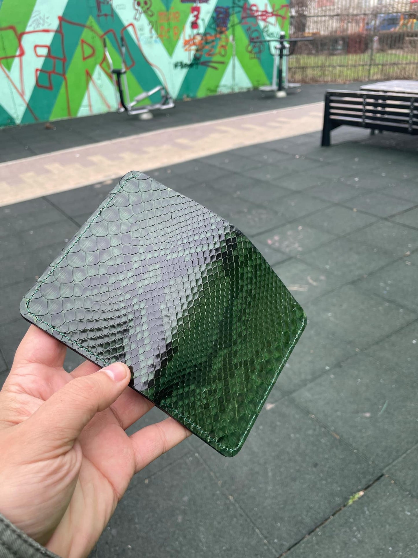 Personalised Premium Leather - Wallet Unisex REAL SNAKE LEATHER