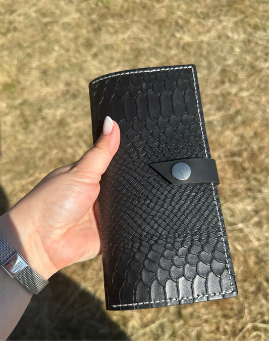 Women black-croco wallet