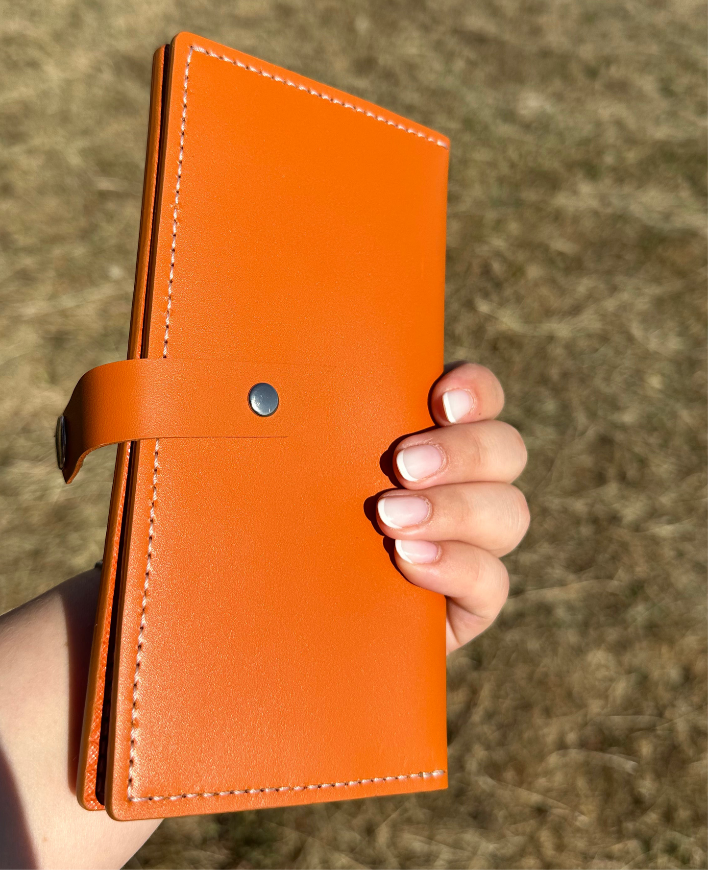 Women orange wallet