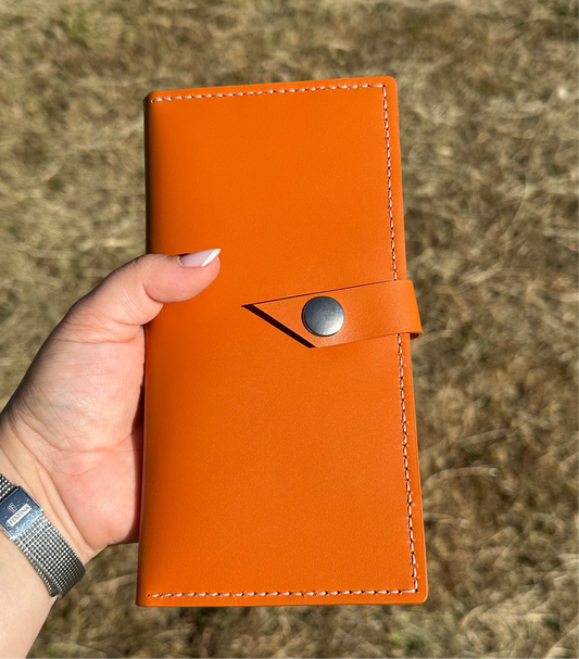 Women orange wallet