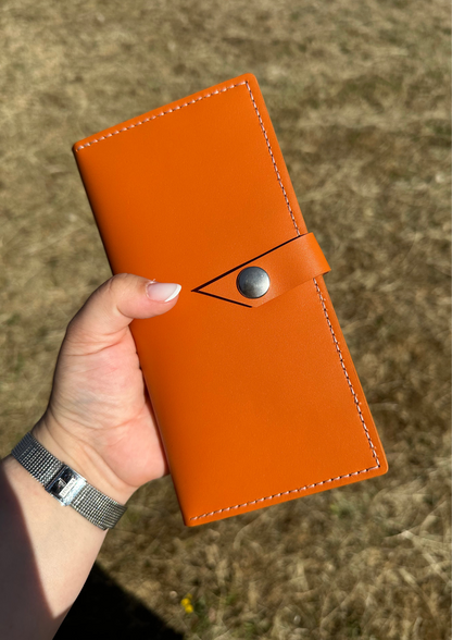 Women orange wallet