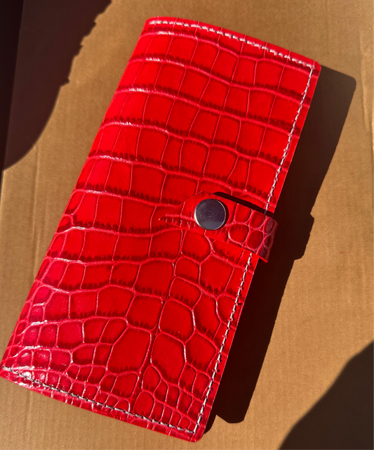 WOMEN RED- CROC WALLET