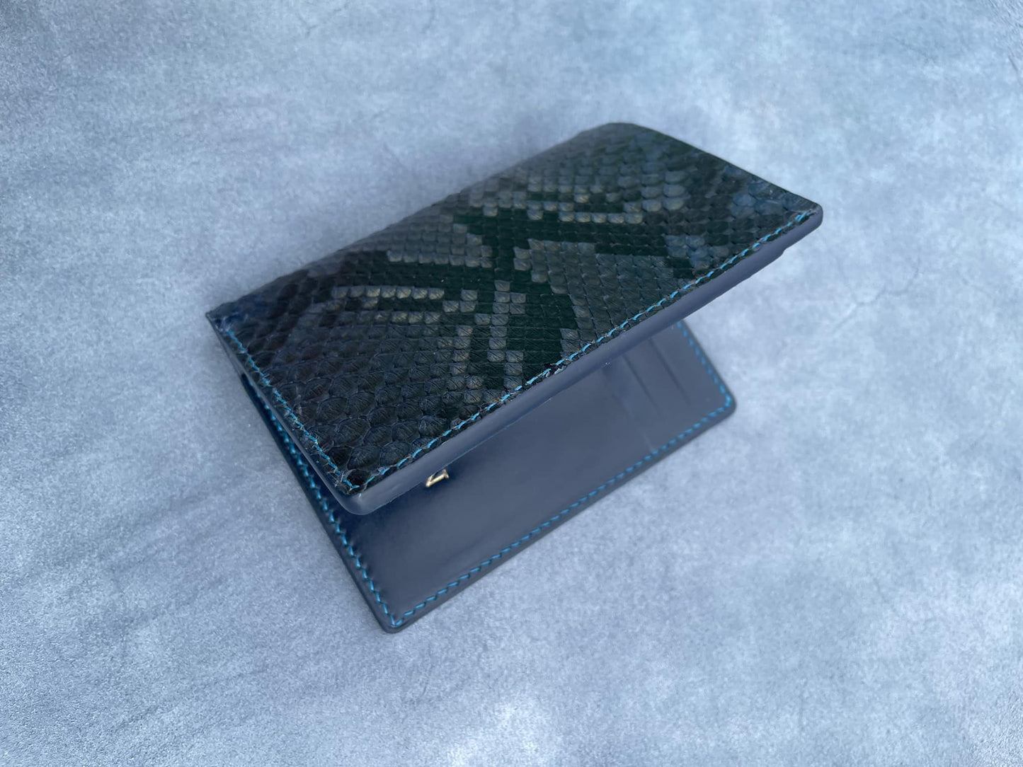 Personalised Premium Leather - Wallet Unisex REAL SNAKE LEATHER